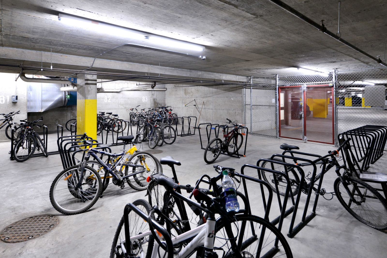 Bike storage in the Aspens Lodge garage
