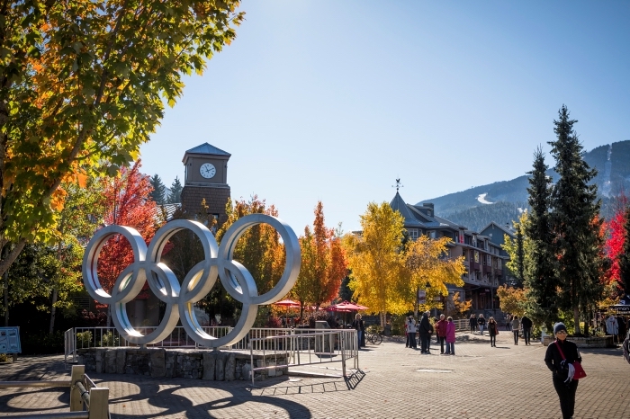 Fall colors with the Whistler Olympic rings
