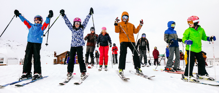 Family skiing Whistler