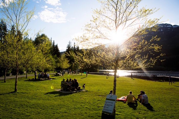 Sunset at Lakeside Park in Whistler