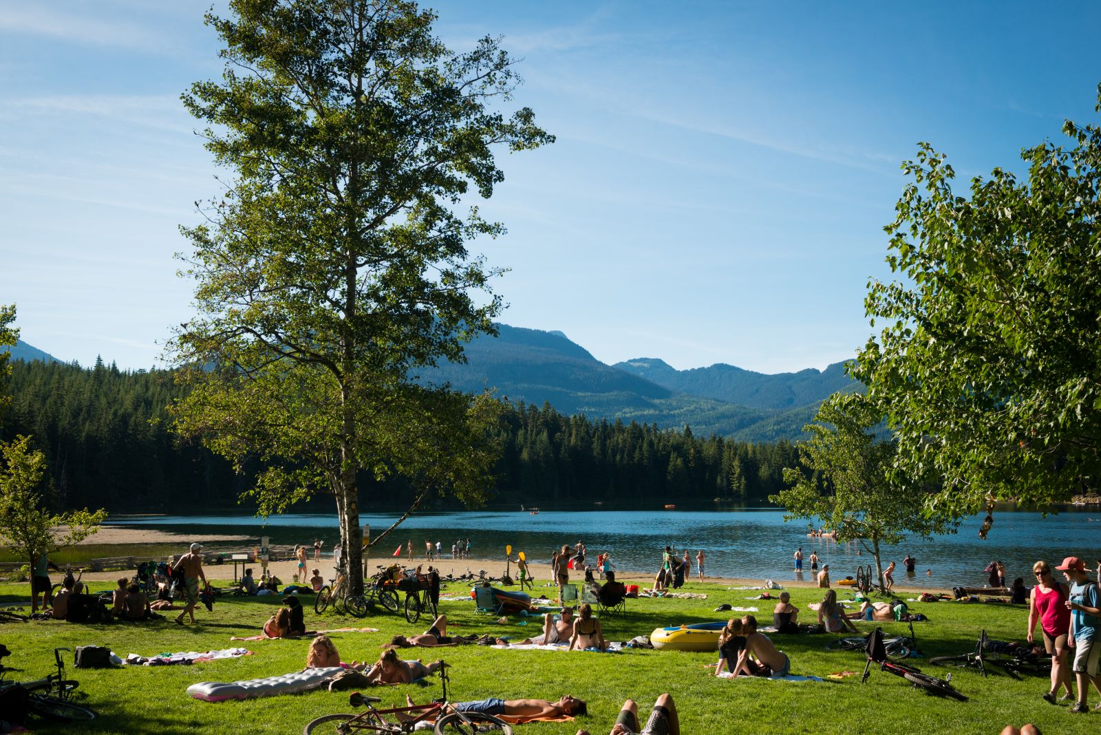 Beach at Lost Lake in Whistler