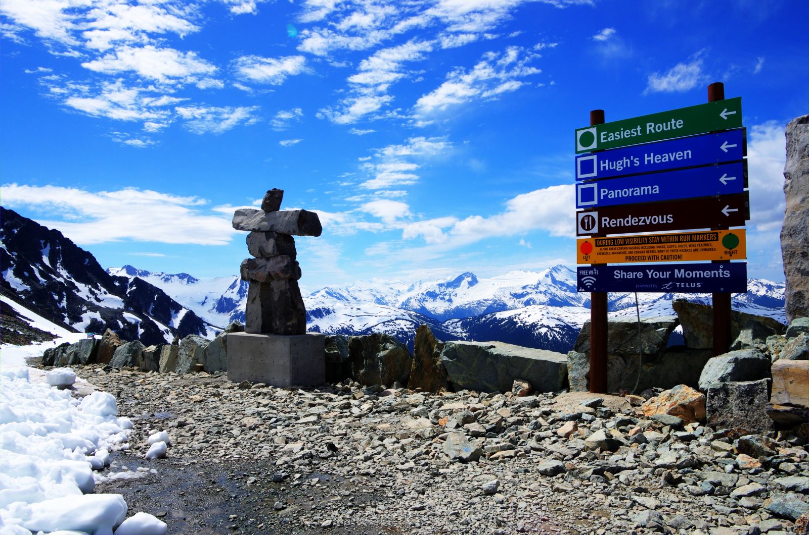 Whistler inukshuk in the summer