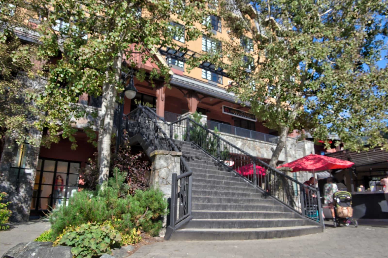 Steps up to Sushi Village Whistler