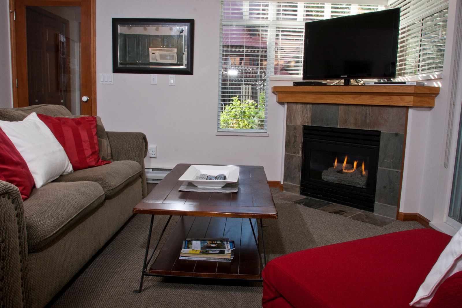 Sunpath townhome living room in Whistler