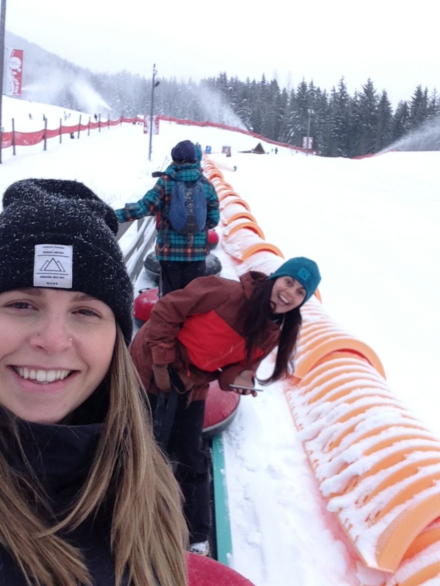 Taking the magic carpet up the Tube Park