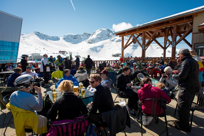 Dining outside on Whistler