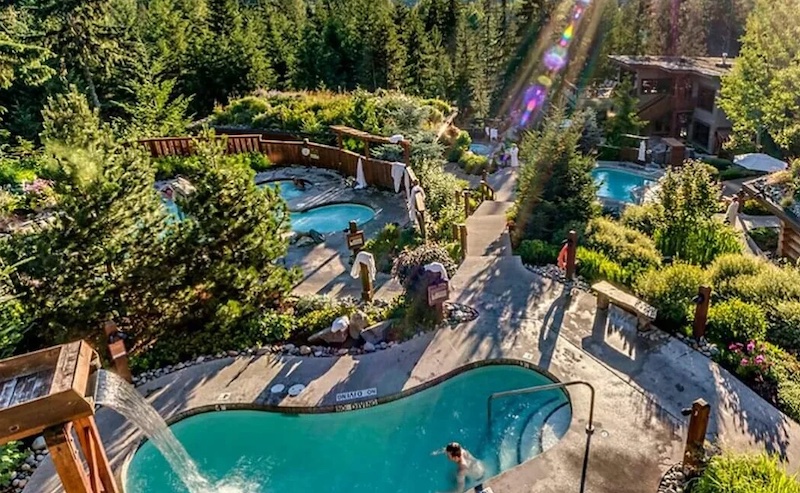 Scandinave Spa Whistler in the summer