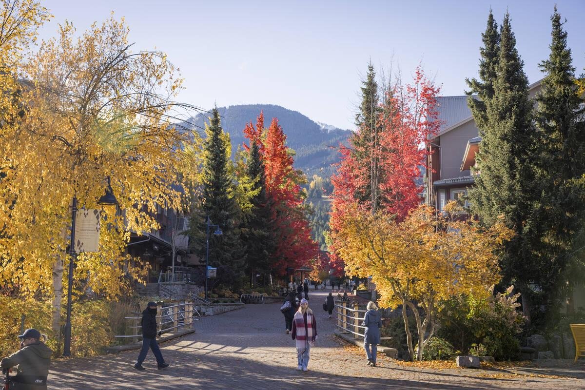 Fall colors in Whistler village
