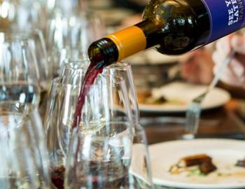 Pouring Wine into a glass