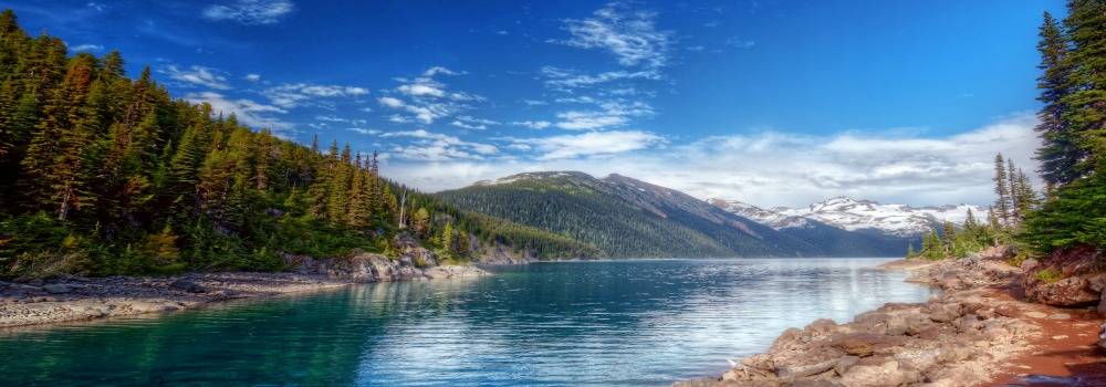 Whistler lake in the summer