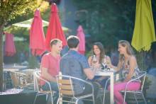 Friends Dining Outdoors in Whistler